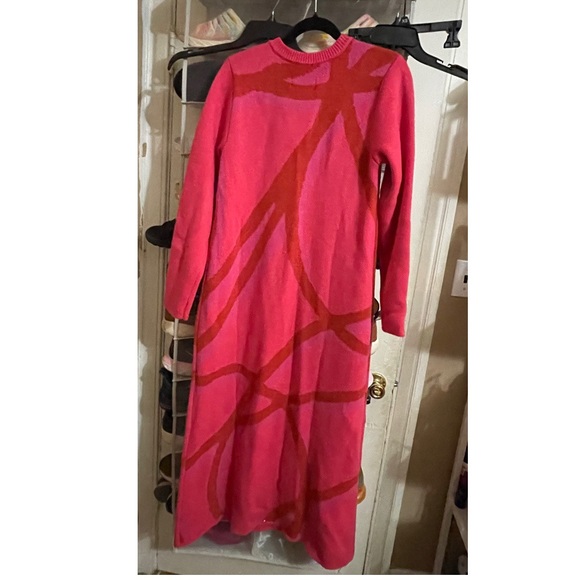 11 Honoré Alexia Long Sleeve Sweater Dress Hot Pink Swirls Women’s 1X - Picture 6 of 6